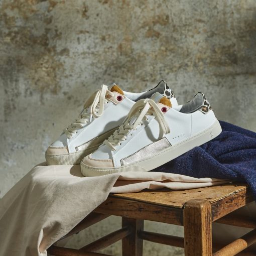 Fleeters Peach Leopard barefoot sneakers - Image 2