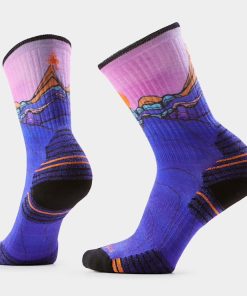 Smartwool 003031-092 Hike Mountain Sunrise Print Crew Socks