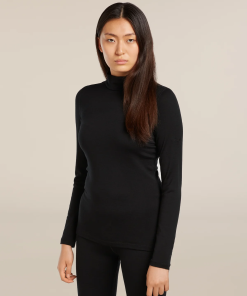 Alternative view of Icebreaker 260 Oasis Turtle Neck BLACK ženska majica