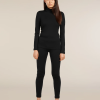 Icebreaker 260 Oasis Turtle Neck BLACK ženska majica - slika 4