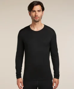 Icebreaker 200 Oasis LS Crew BLACK moška majica