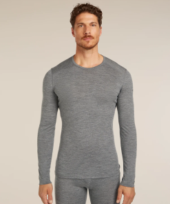 Icebreaker 200 Oasis LS Crew GREY moška majica