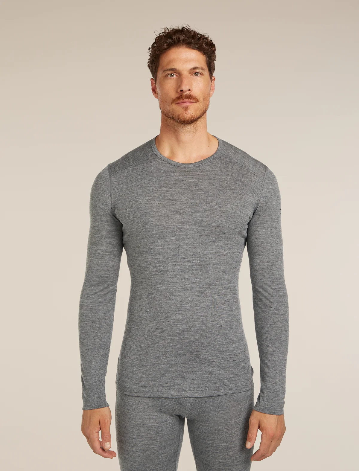 Icebreaker 200 Oasis LS Crew GREY moška majica