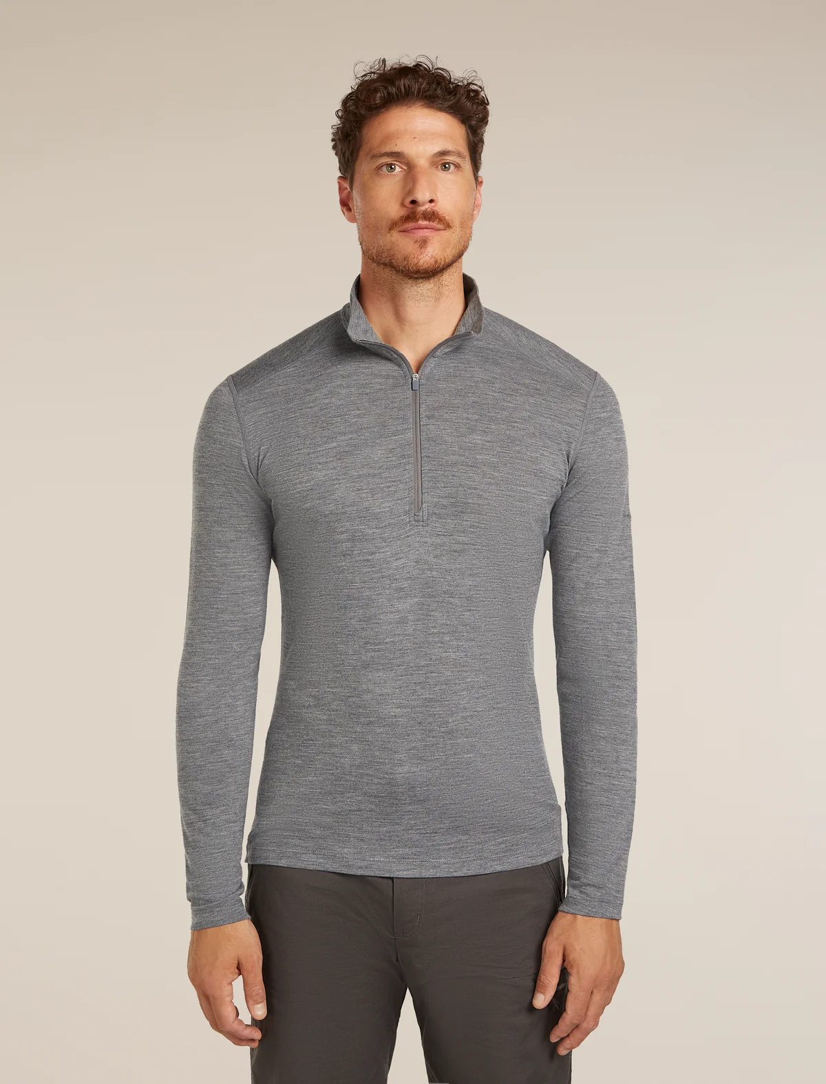 Icebreaker 200 Oasis Half Zip GREY moška majica