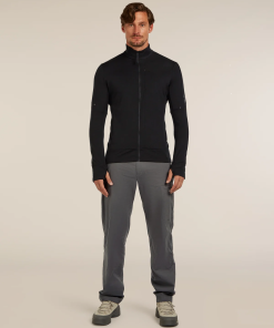 Alternative view of Icebreaker 260 Quantum Long Zip Jacket Black moška jakna z zadrgo