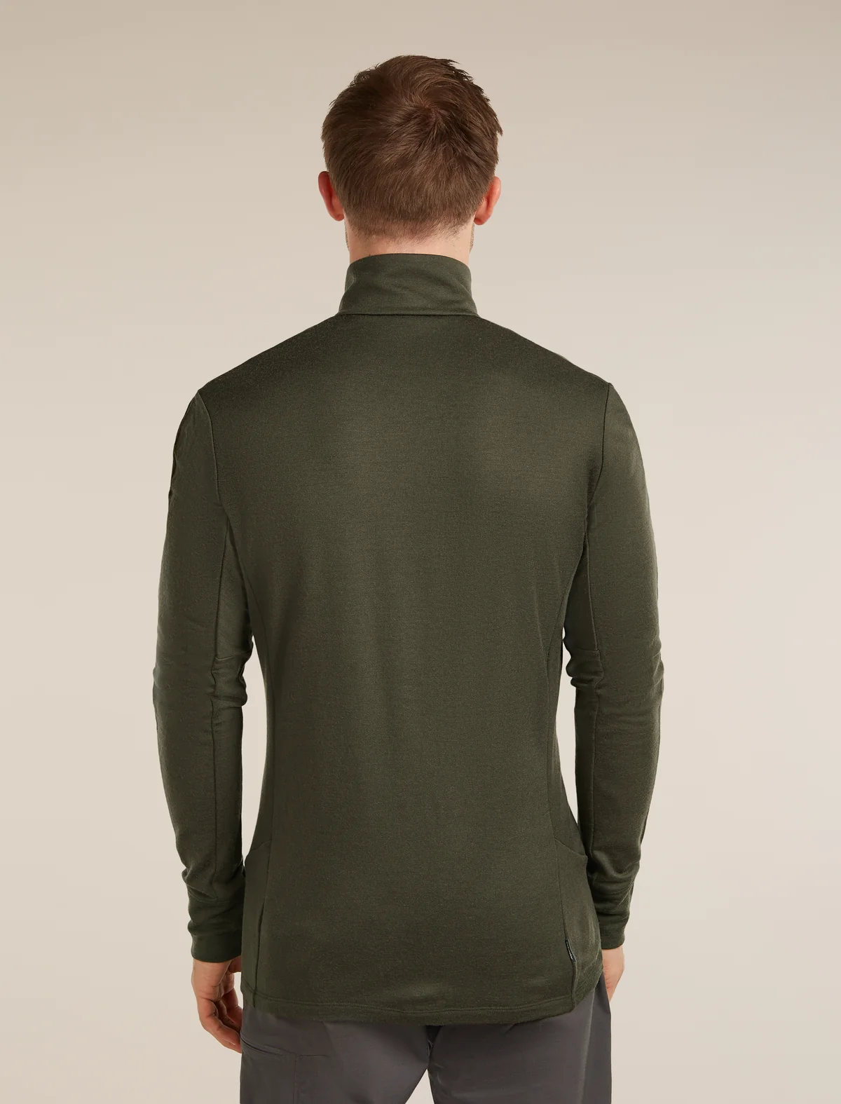 Icebreaker 260 Quantum Long Zip Jacket Loden moška jakna z zadrgo - slika 3
