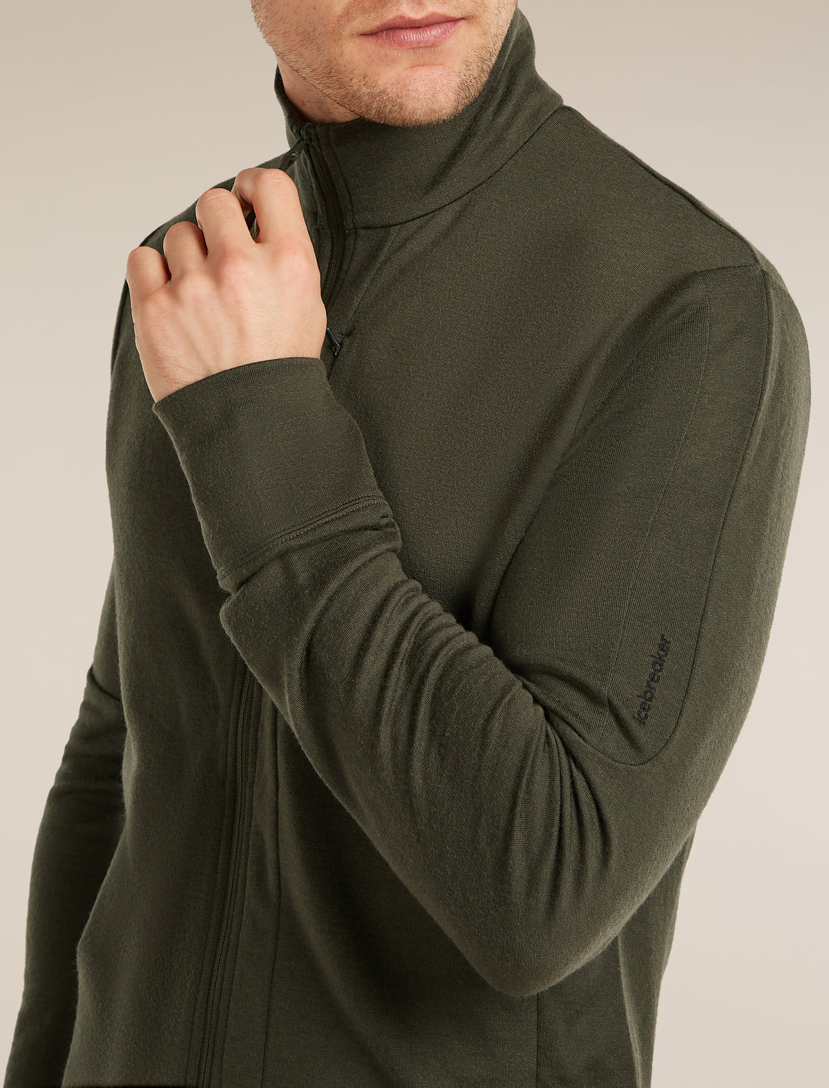 Icebreaker 260 Quantum Long Zip Jacket Loden moška jakna z zadrgo - slika 7