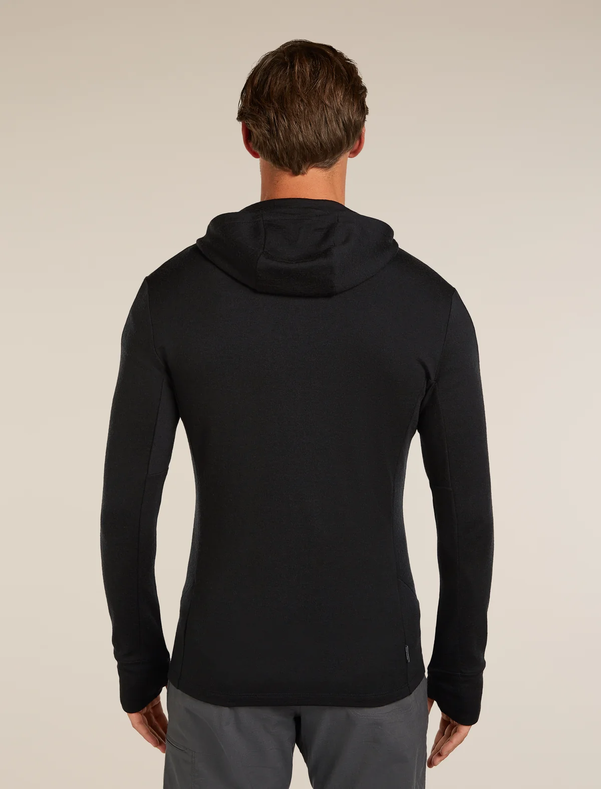 Icebreaker 260 Quantum Zip Hoodie Black moška jakna z zadrgo - slika 6